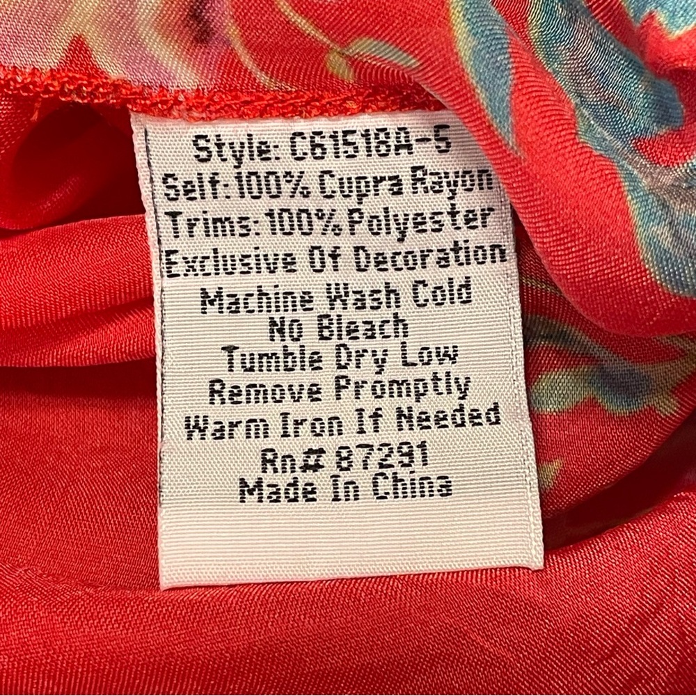 JOHNNY WAS NWOT Tura Wrapped Floral Pant in Red - Picture 4 of 4